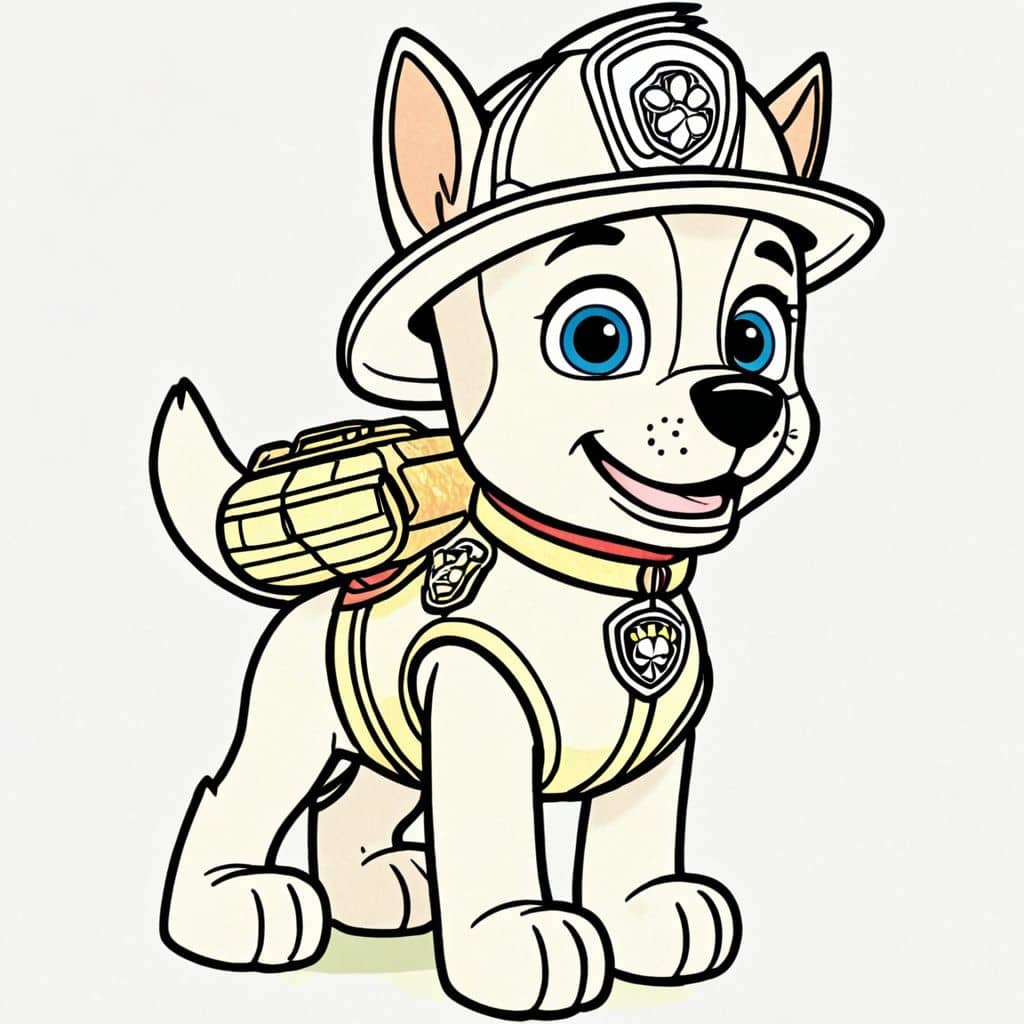 Colored Marshall - Paw Patrol firefighter gear