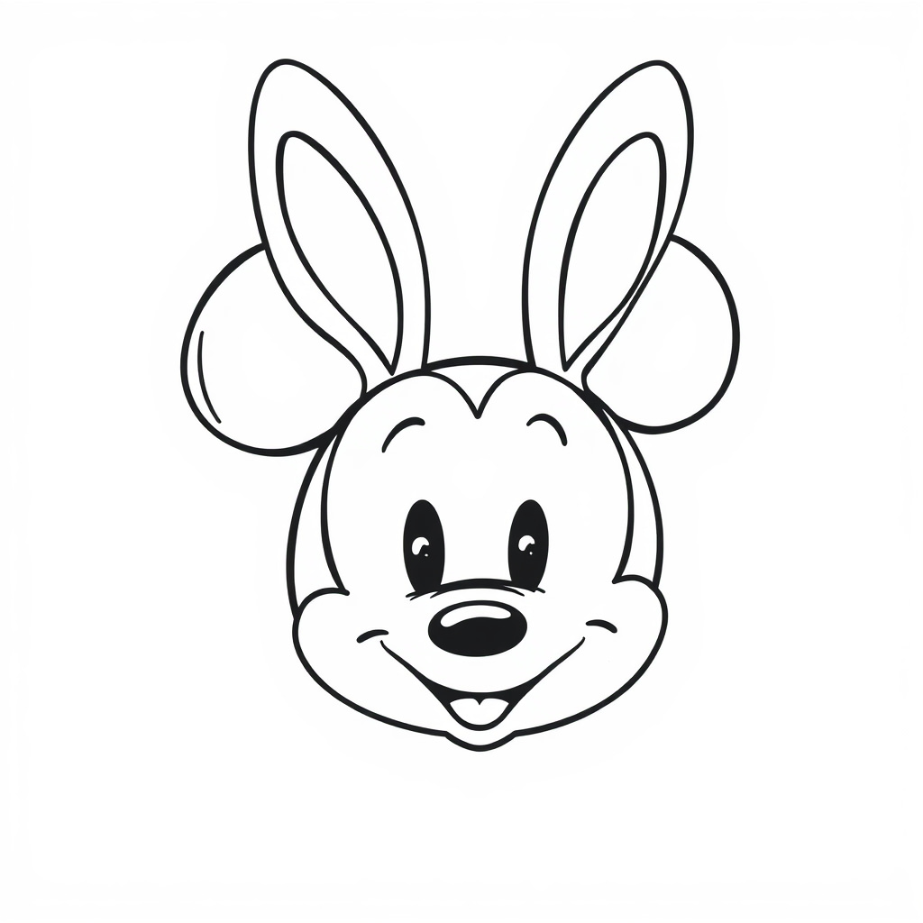 Mickey Mouse in Easter bunny ears