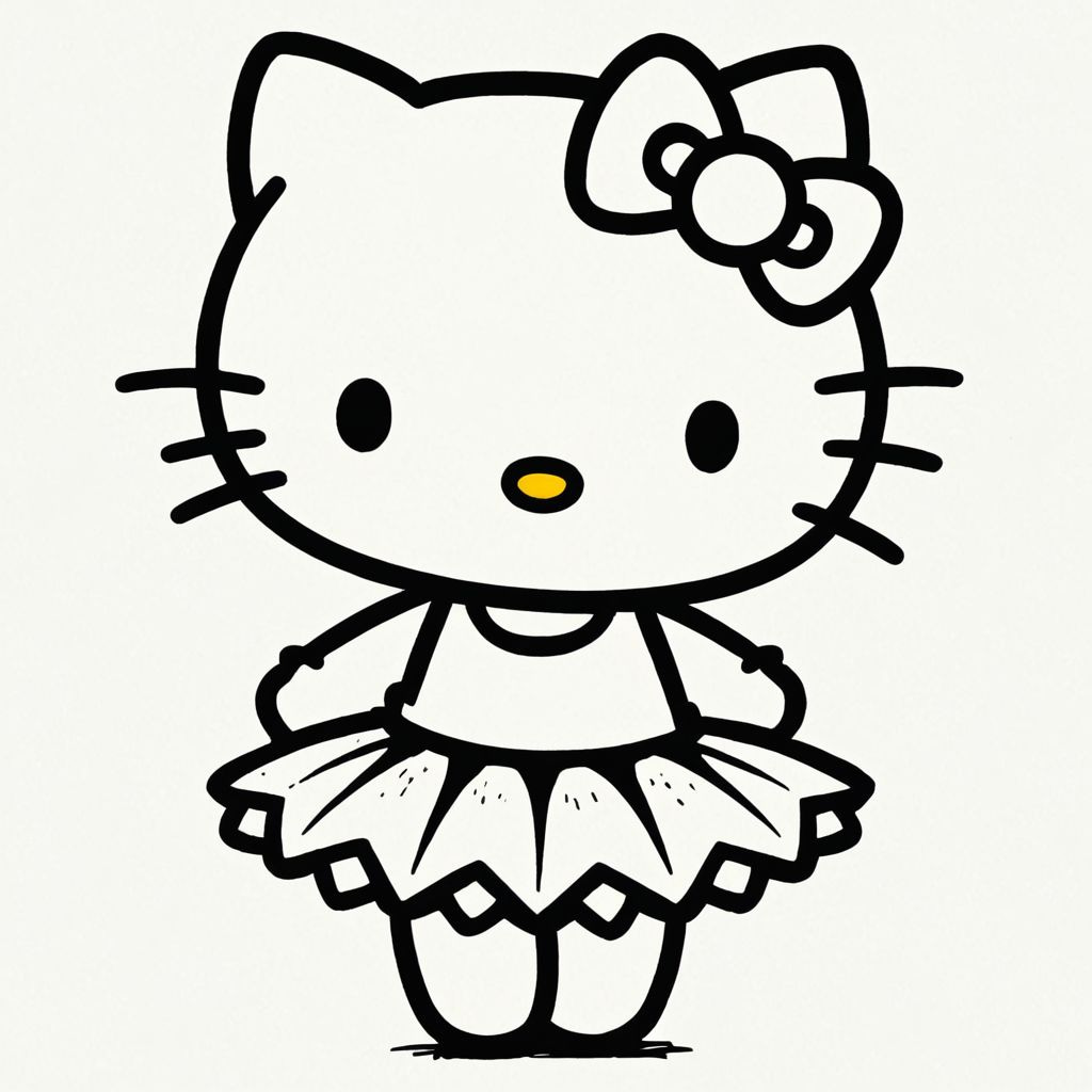 Colored Hello Kitty - ballerina dress