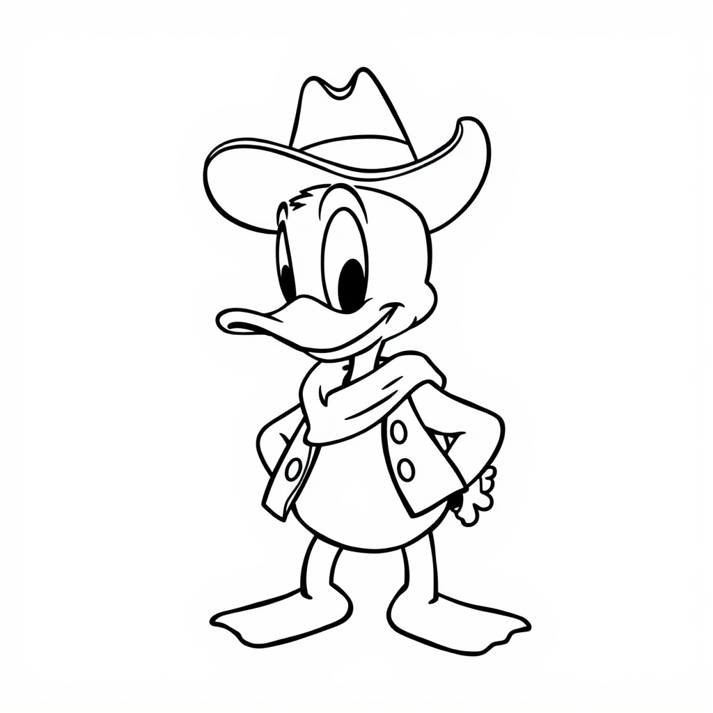 Donald Duck in a cowboy outfit