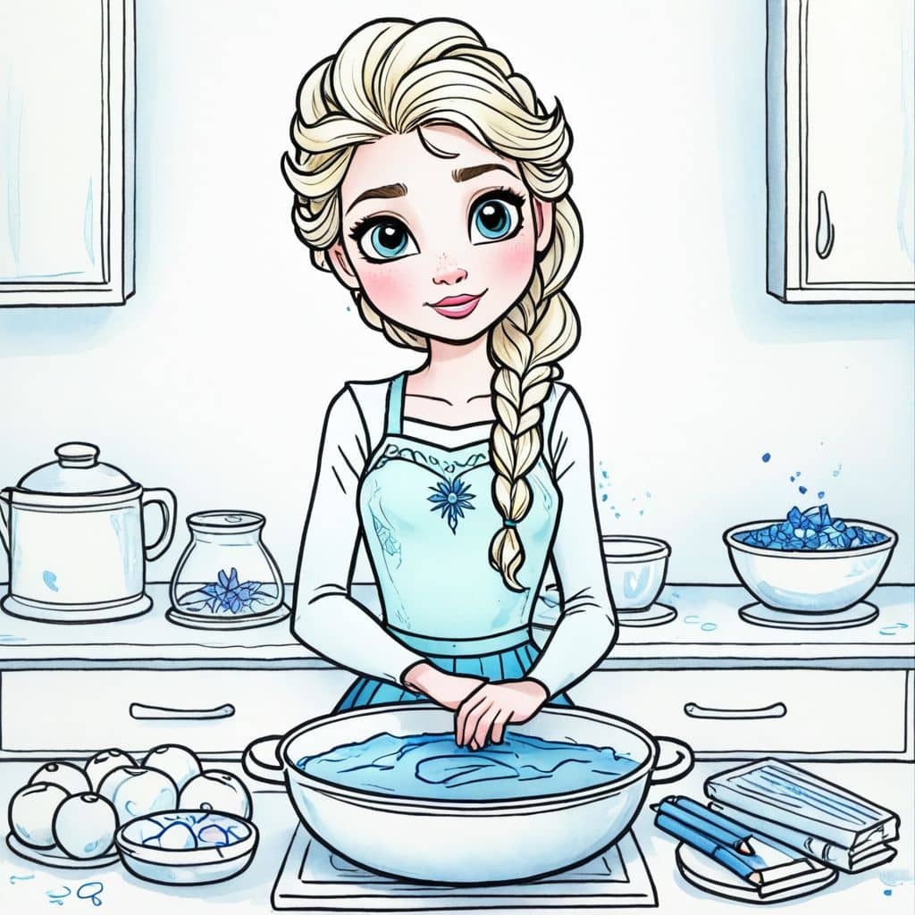 Colored Elsa - Frozen Princess cooking