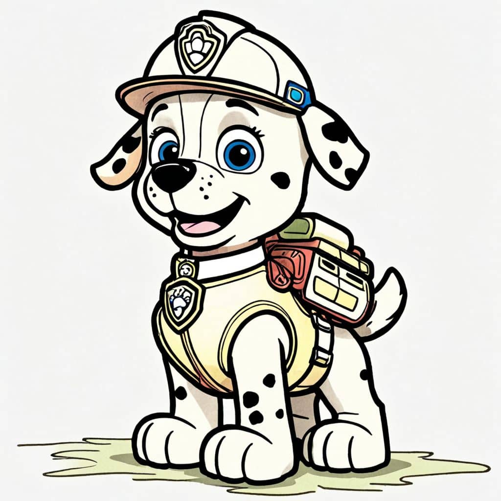 Colored Rubble - Paw Patrol construction suit