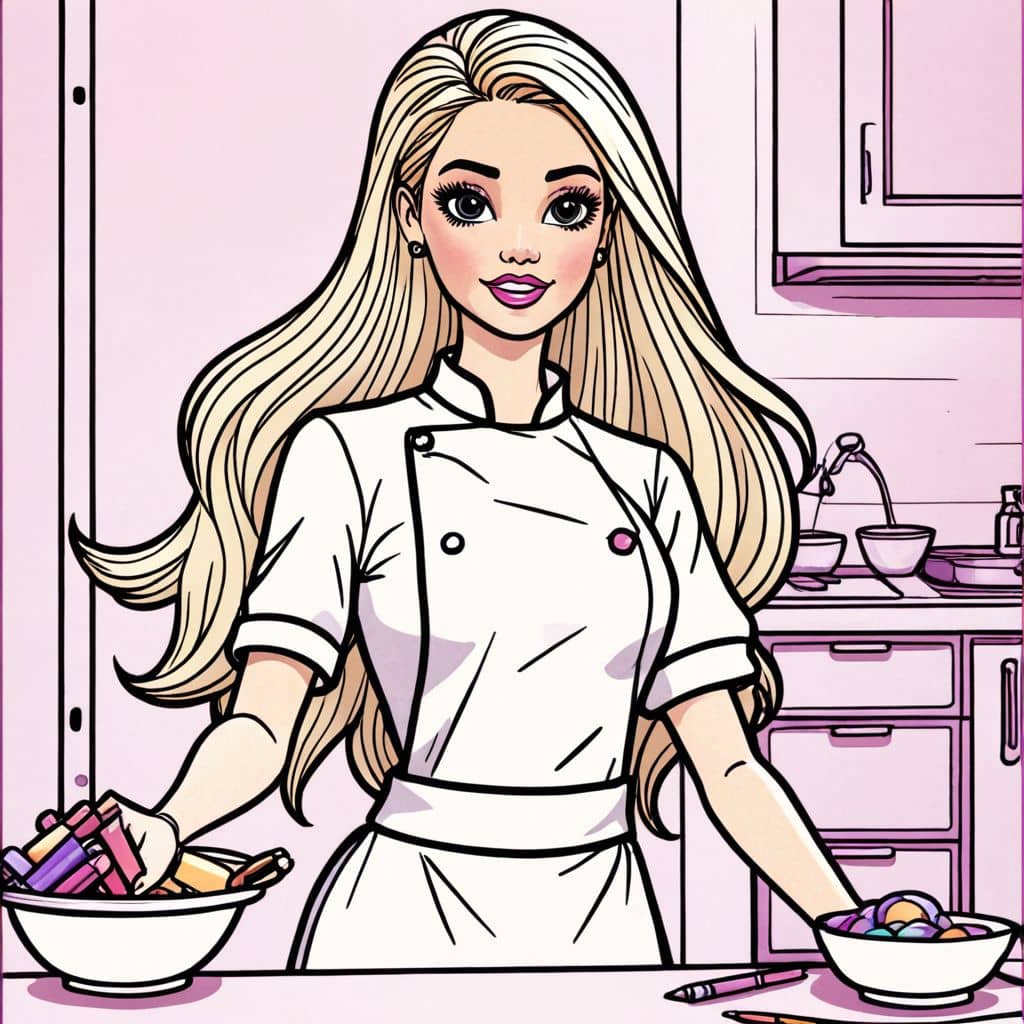 Colored Barbie  Chef uniform