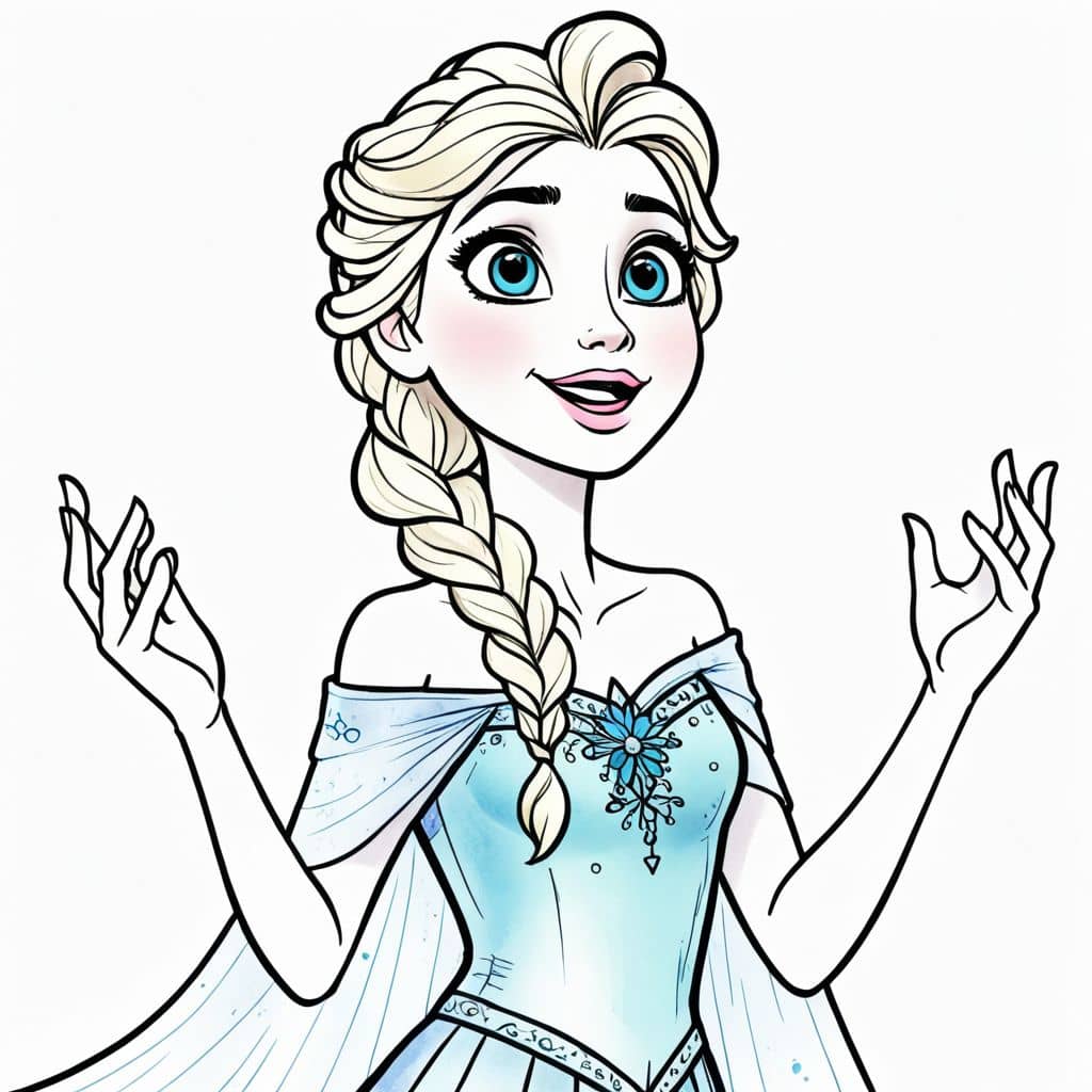 Colored Elsa - Frozen Princess singing