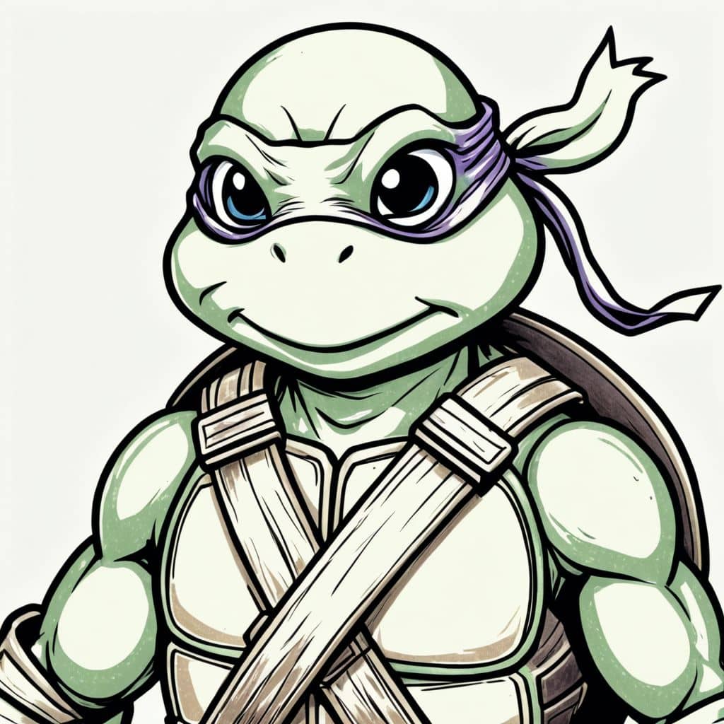 Colored Raphael - Ninja Turtle invisible