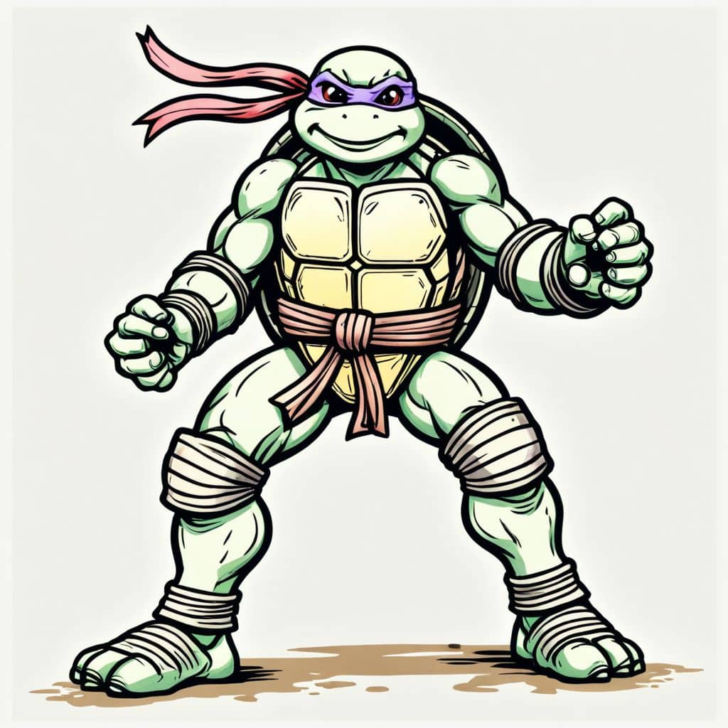 Colored Michelangelo - Ninja Turtle shapeshifting