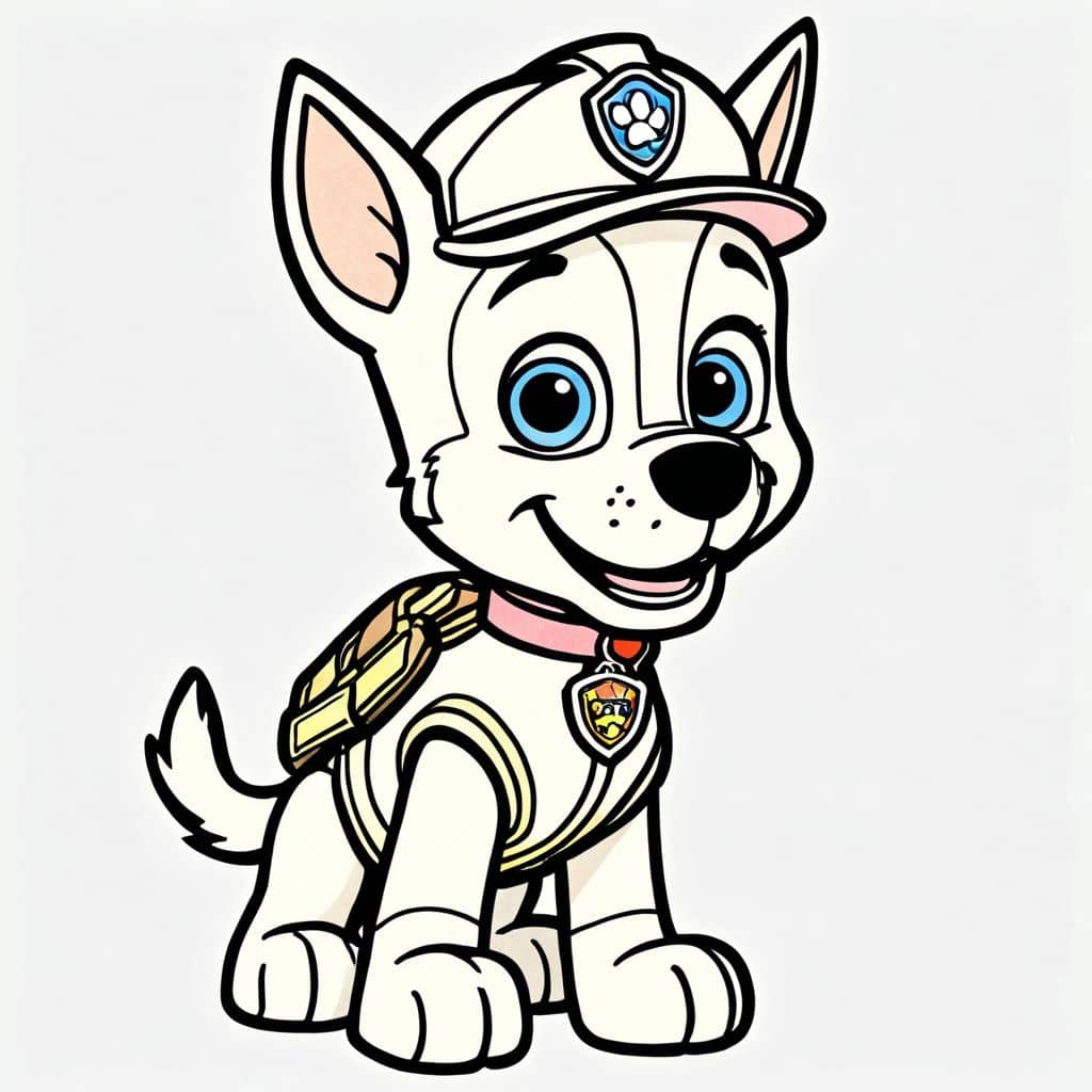 Colored Chase - the Paw Patrol smiling
