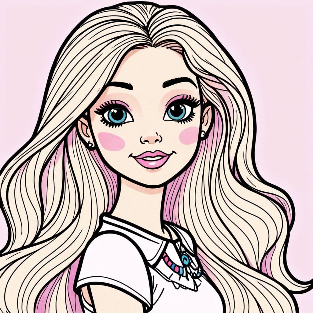 Colored Barbie - thoughtful expression