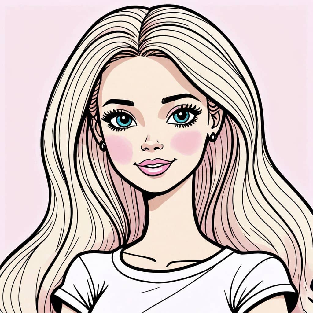Colored Barbie - sad face
