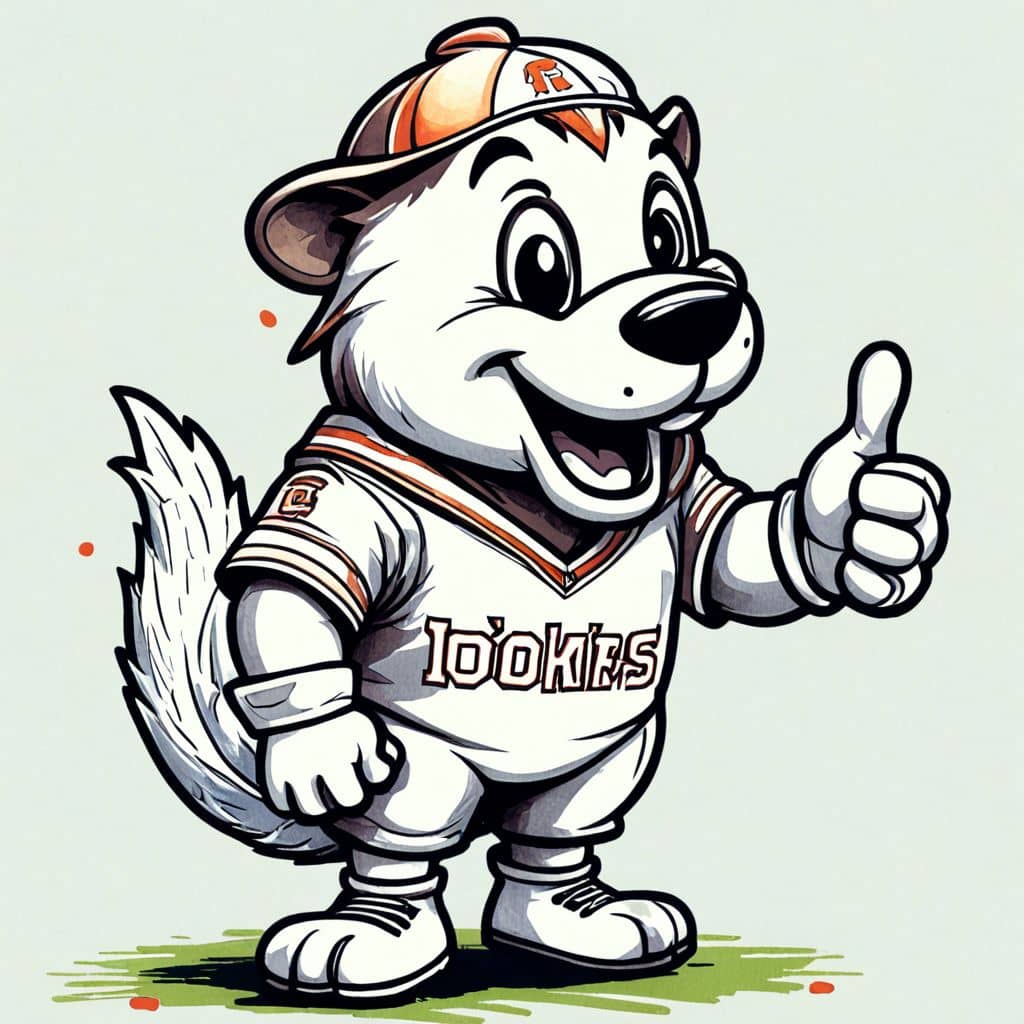 Colored - Miami Dolphins mascot giving a thumbs up