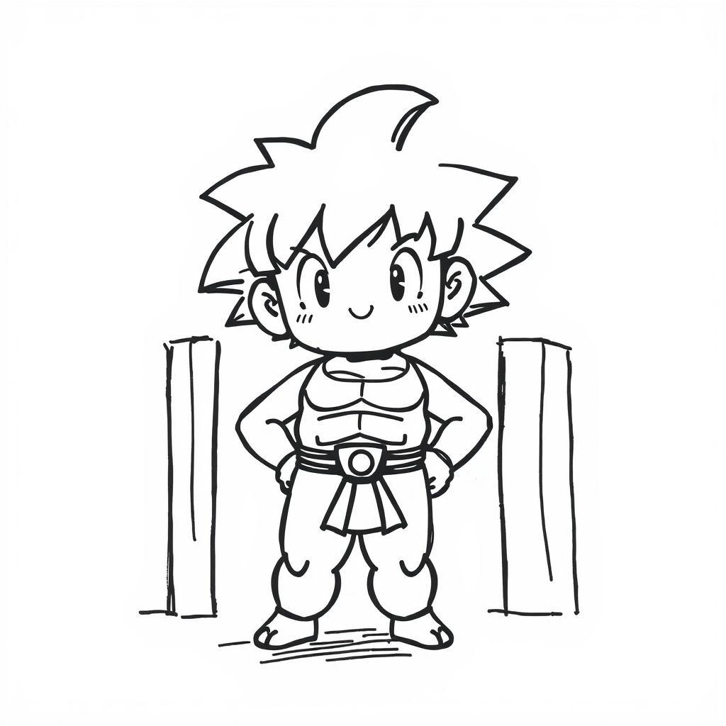 Broly standing guard at a gate