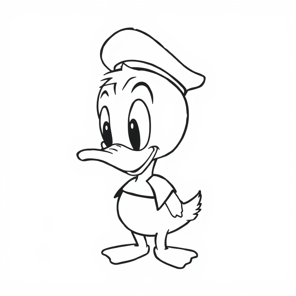 Donald Duck wearing a sailor hat