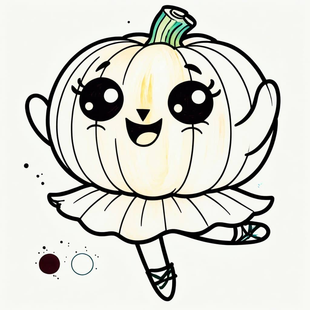 Colored Pumpkin Dancing Ballet