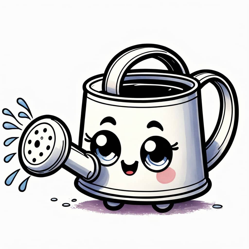 Colored Watering Can Sprinkling