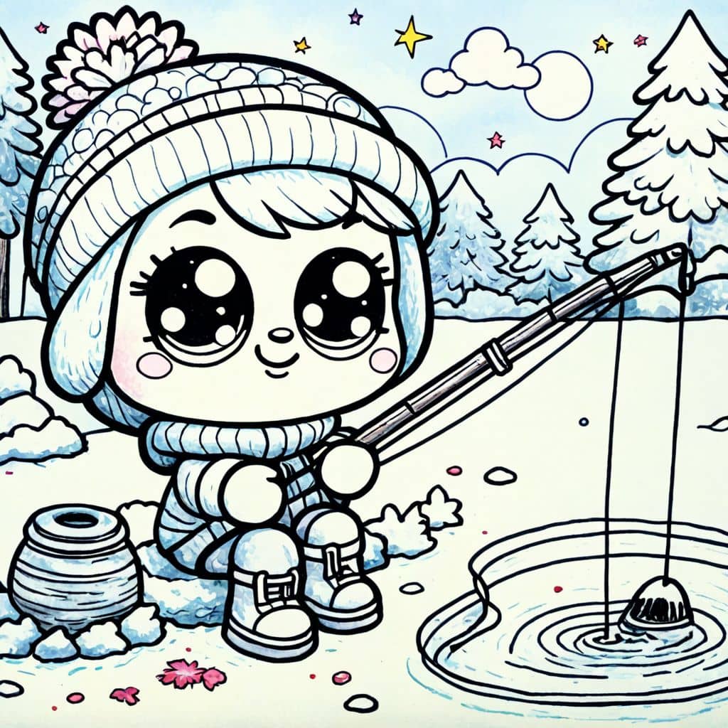Colored Icy Fishing Adventure